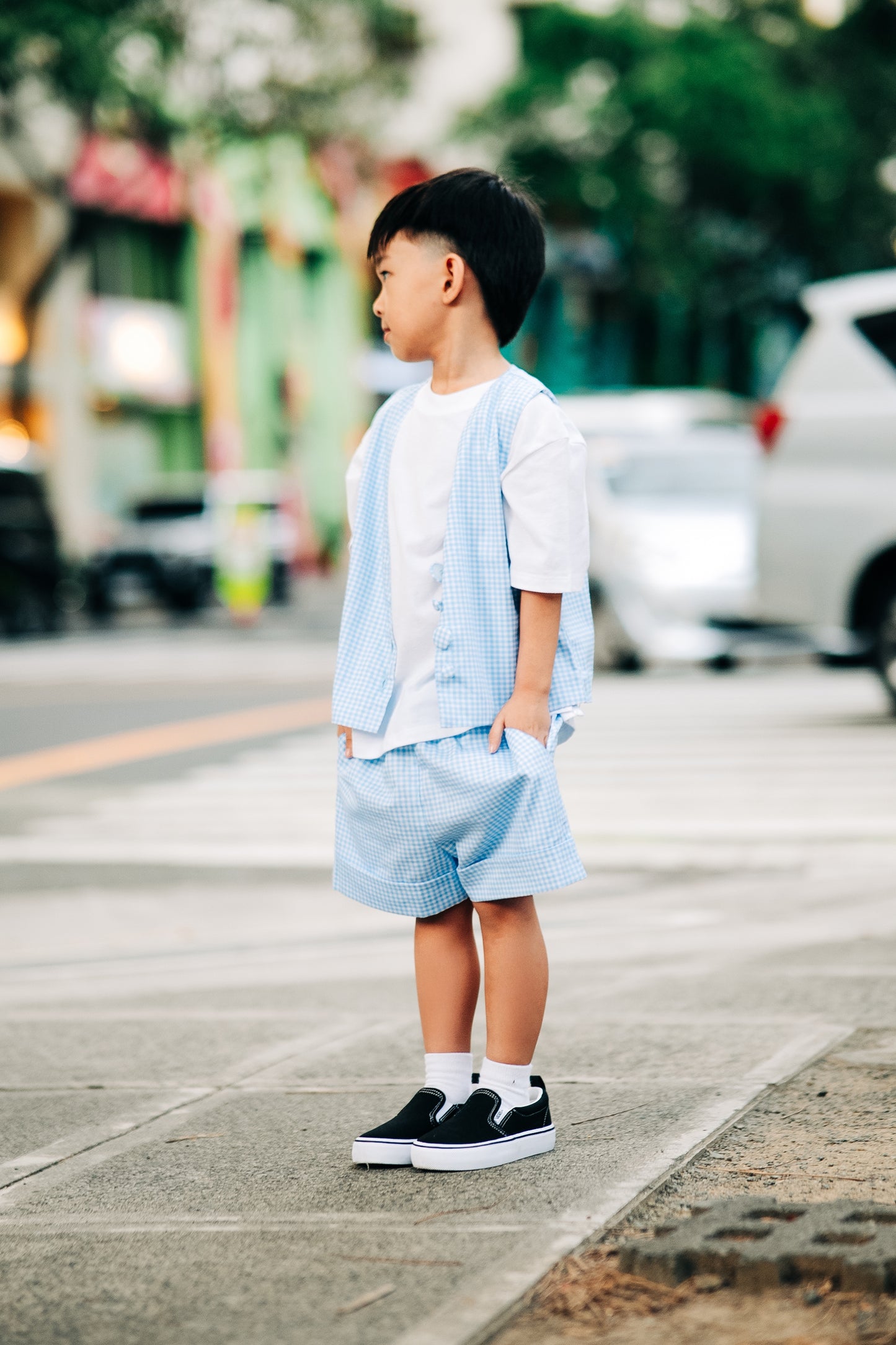 Tailored vest & shorts